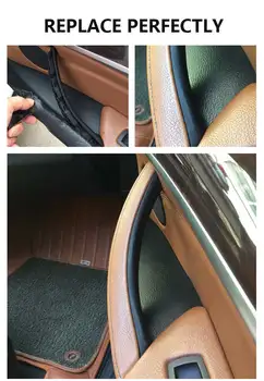 3PCS/set RHD Dešinėje pusėje Smėlio spalvos Išorinės Odinis salonas Vidinės Durys Traukti Rankena Apdaila Cover Panel BMW E70 
