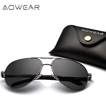 AOWEAR 2018 Veidrodis Akiniai nuo saulės Vyrams Poliarizuota Prekės Dizaineris Aviacijos Saulės Glasse Vairavimo Akiniai Akiniai Vyrų / Moterų Gafas