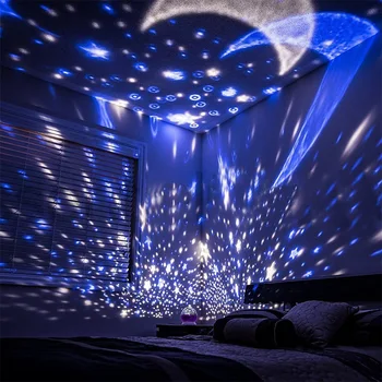 Dangaus Projektorius Star Mėnulis Galaxy Naktį, Šviesos, Vaikams, Vaikų, Miegamojo Puošimas Projektorius Sukasi Darželio Naktį Šviesos diodų (LED Stalo Lempa