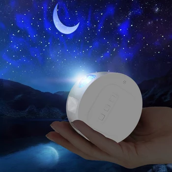 Daugiafunkcinis Patvarus USB Žvaigždėtą Mėnulis Dangaus LED Projektorius, Šviesos Praktinių Uždaras Miegamasis Nuotolinio Valdymo Naktį Lempa
