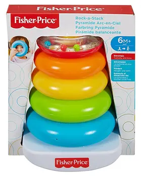 Fisher-Price Masažuoklis Žiedai Vaikams, Kūdikių Žaislai, Krovimas Žiedas Vaivorykštės Bokštas Modelis Protingas Vystymosi Švietimo Žaislai, Vaikų