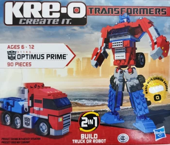Hasbro kietas bazės kre-o transformatoriai, modulines Pagrindinio Optimus Prime blokai labai geras Žaislai vaikams dovanų