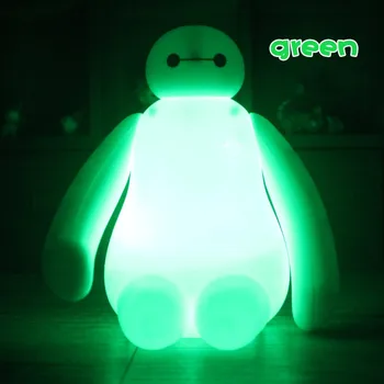 Heroes 6 Mielas Animacinių filmų BayMax Įvairių spalvų LED naktinė lempa Miegamasis Su USB Įkrovimo Šviesos Nuostabiu Vaikų Dovanos Vaikams Lempos