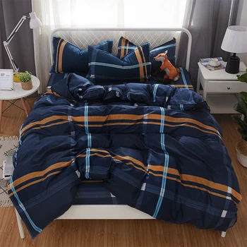 Klasikinis patalynės komplektas 5 dydis Juostele širdies juoda patalynė 4pcs/set antklode padengti nustatyti Sielovados paklode AB pusėje antklode padengti 2019 lova