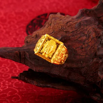 Mados Vietnamas Buda Reguliuojamas Žiedai Vyrams Aukštos Kokybės Sąnašų Aukso Laimingas, Žiedai, Papuošalai