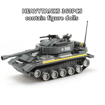 Miestas Karinės Serija vokietijos Lengvasis Tankas Modelio Blokai Šarvuotos Transporto priemonės Plytų Ginklų WW2 Armijos Karių Vaikams, Žaislų, Dovanų