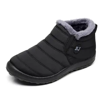 Naujas atvykimo moterų batai juoda sniego batai moterims, neperšlampami žieminiai batai vyrams išlaikyti šiltas batai 2019 Meilės vaikščiojimo batai