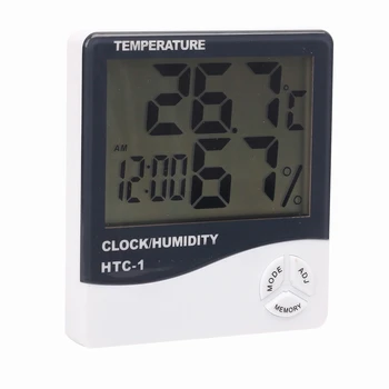 Patalpų Kambarys, LCD Elektroninių Temperatūros Drėgmės Matuoklis Skaitmeninis Termometras su Drėgmėmačiu Oras Stotis Žadintuvas htc-1 