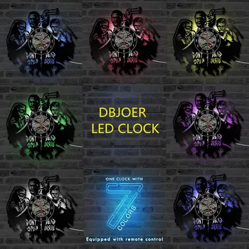 Rankų darbo Walking Dead Tema 3D Įrašyti Laikrodis Klasikinis Kūrybos ir Antikos Vinilo Įrašas Sieninis Laikrodis Namų Dekoro LED su 7 Spalvų