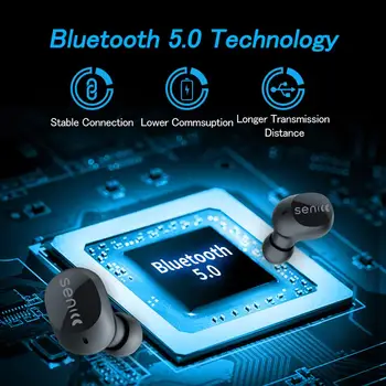 SENICC Belaidės Ausinės TWS Bluetooth 5.0 LED Maitinimo Ekranas Touch Control Mini Ausinių Stereo Muzikos Ausinių laisvų Rankų įranga SW500 NAUJAS