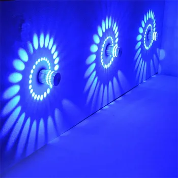 Spalvinga 360 Laipsnių RGB Spiralės Skylę Sienos Lempos KTV Paviršiaus Įdiegti LED Šviesos Šviestuvas Apšvietimas Nuotolinio Valdymo Dropshipping 0119