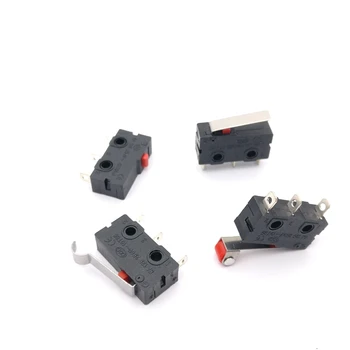 100 Vnt Mini Micro Limit Switch 3pins 5A 125~ 250V 10T85 SPDT momentinio veikimo