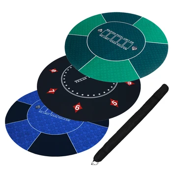 120cm Gumos Apskritojo Stalo Viršų Texas Hold ' em Pokerio staltiesė Stalo Žaidimo Kilimėlis formas, Pokerio