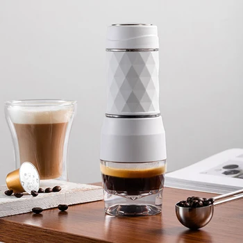 1pcs Nerūdijančio Plieno Kavos Aparatas, Mini Nešiojamieji Kavos virimo aparatas Slėgio Espresso Vadovas Rankinį Espresso Kavos virimo aparatas namams