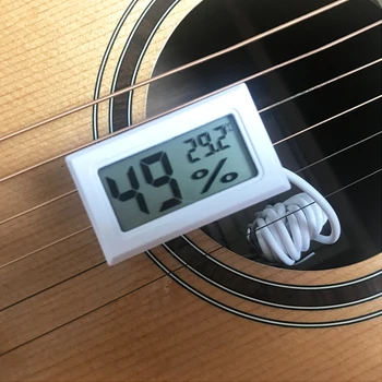 2 in 1 Skaitmeninis LCD Gitara, Smuikas Termometras ir Drėgmėmačiu Drėgmės Matuoklis Daviklis Laidinis Jutiklis Zondas Sukurta