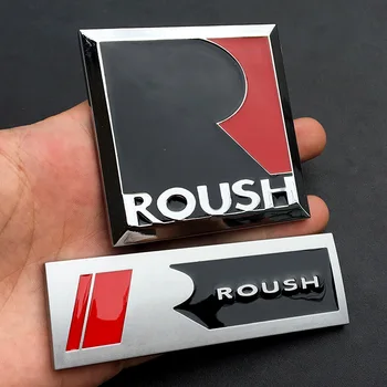 3D Metalo R ROUSH Emblema Automobilių, Sunkvežimių lipdukai Ženklelis Grotelių 
