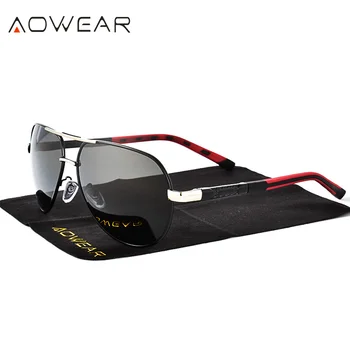 AOWEAR 2018 Veidrodis Akiniai nuo saulės Vyrams Poliarizuota Prekės Dizaineris Aviacijos Saulės Glasse Vairavimo Akiniai Akiniai Vyrų / Moterų Gafas