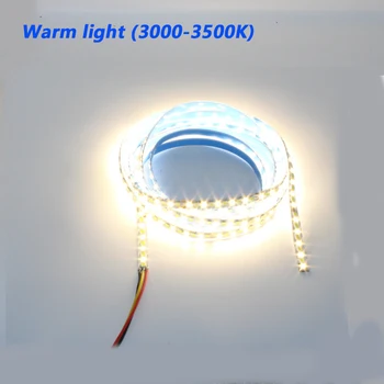 Didelis šviesos srauto SMD2835-200D Dvigubai spalvos LED juostelės 8mm pločio šviesos juostos būti naudojami šviestuvai lubų lempa skydelyje lemputė ir kt.