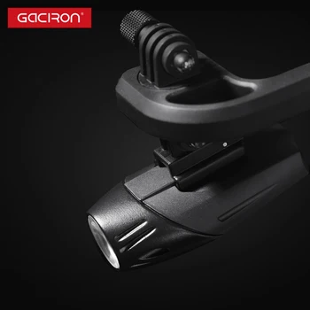 Gaciron Ciklo USB Įkrovimo Priekinių žibintų Dviračio Šalmas Šviesos Dviratį LED Rankenos Lempos Vandeniui Dviračių Saugos Įspėjimas 
