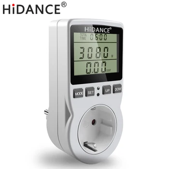 HiDANCE 230V AC Maitinimo Metrų skaitmeninis wattmeter Es energijos skaitiklis vatų stebėti elektros energijos sąnaudos schema Matavimo lizdą analizatorius