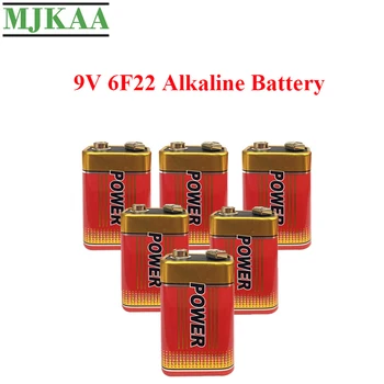 MJKAA 6PCS Originalus, Aukštos Kokybės 6F22 9V Baterija Cinko Anglies Baterijas 9 Voltų Žaislų Nuotolinio Valdymo Lašas Laivybos