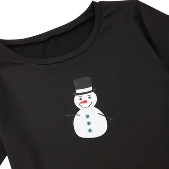 Moterys, 2-piece Apranga Nustatyti Animacinių filmų Kalėdų Senį Print T-shirt + Elastinga juosmens Šortai Moterims Rinkiniai Loungewear namų drabužiai