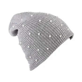 Nauja stiliaus vientisa spalva Tirštėti megzti skrybėlę žiemą šiltą kepurę Skullies bžūp beanie skrybėlių suaugusiųjų mergina ir moteris 01