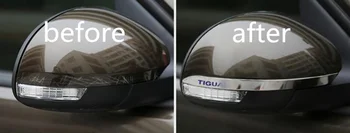 Nerūdijančio plieno 2vnt/daug galinio vaizdo veidrodis anti-susidūrimo baras atbulinės eigos veidrodis Volkswagen VW Tiguan MK1 Passat CC 2007-2016