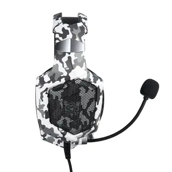 ONIKUMA Kompiuterio, Stereo Gaming Ausinės Kamufliažas Ausinės Žaidimų Ausinės Kietas LED Šviesos su Mikrofonu