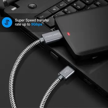 USB 3.0 Micro Laidas, Trumpas USB 3.0 A-Micro B Laido, Suderinama su Išorinį Kietąjį Diską, HD Kamera, Baterija Samsung Galaxy S5