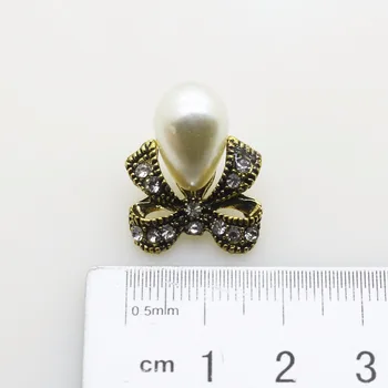 10vnt/set 17*21mm Meral Cirkonio Mygtukai Pearl mygtuką, vestuvių dekoravimas Pasidaryk pats Lydinio Diamante Cryustal Lankas Priedai