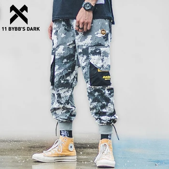 11 BYBB TAMSU Kratinys Didelis Kišenės Camo Mens Haremas Krovinių Kelnės 2019 Harajuku Hip-Hop Atsitiktinis Poilsiu Kelnės Streetwear