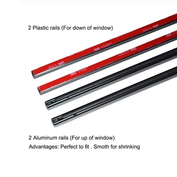 Aliuminio Susitraukiantis Windowshade Užuolaidų Automatinio Automobilių Priekiniai Galiniai Langai - Smėlio spalvos (Paketas 2)