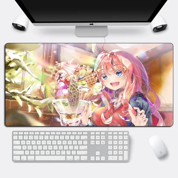 Didelis Anime Mergina Esmingiausia Quintuplets Kilimėlis Žaidėjus Otaku Kawaii XL Pelės Mygtukai Animacinių filmų 60x30cm Kompiuterio Klaviatūros Kilimėlis