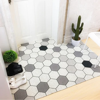 Europos stiliaus marmuro šešiakampe pvc kilimas namo aukšte veranda, kambarys, vonios kambarys słomianka pėdos padas neslidus absorbentas kilimas gali būti sumažintas
