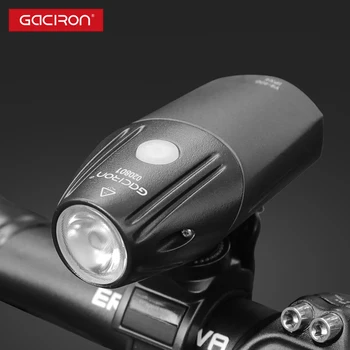 Gaciron Ciklo USB Įkrovimo Priekinių žibintų Dviračio Šalmas Šviesos Dviratį LED Rankenos Lempos Vandeniui Dviračių Saugos Įspėjimas 