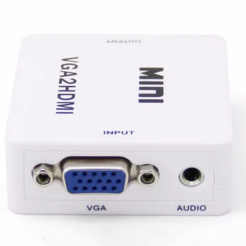 Išplėstinė signalą VGA, 2 HDMI, Mini VGA į HDMI Konverteris su 1080P Audio Adapteris Jungtis KOMPIUTERYJE HDTV Projektorius
