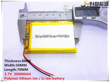 Li-po 3,7 V 3000mAh 805070 Ličio Polimero Li-Po ličio jonų Baterija ląstelių Mp3 MP4 MP5 GPS mobiliųjų