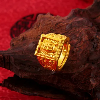 Mados Vietnamas Buda Reguliuojamas Žiedai Vyrams Aukštos Kokybės Sąnašų Aukso Laimingas, Žiedai, Papuošalai