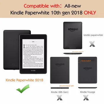 MoKo Atveju Kindle Paperwhite (10 Kartos, 2018 Spaudai), Ploniausias Lengviausių Išmaniųjų Korpuso Dangtelį, su Auto Pažadinti /Miego