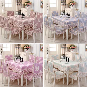 NAUJAS! Premium lino žakardo tableclothlace staltiesė Kėdė padengti valgomojo komplektas aukštos kokybės vestuvių staltiesė virtuvės stalo
