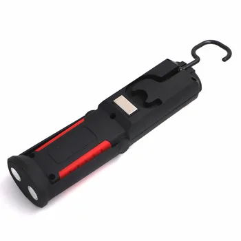 Sanyi USB Įkraunamas LED Žibintuvėlis Fakelas Darbą Šviesos Magnetinis Stendas COB Lanterna įmontuota Baterija Kablys Žibintai Vairo Bankas