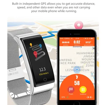 Smart apyrankę Kraujo Spaudimo Matavimas Žiūrėti Sporto GPS Seklys atsparus Vandeniui IP67 Širdies ritmo Monitorius Apyrankė Smart suaugusiems