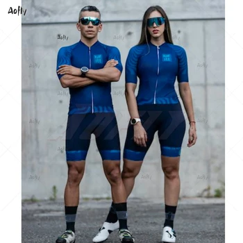 2021 Kafitt Mėlyna Porų Dviračių Drabužius Skinsuit Triatlonas Rinkiniai Maillot Ropa Ciclismo Eiti Pro MTB Jumpsuit Rinkiniai Vasaros Gelio Padas