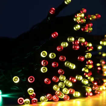 50 100 200 LED Saulės energija Varomas Pasakų Juostelės Šviesos Kalėdos Festivalis Žibintai String įkraunamas baterijas Dekoravimo Sodas