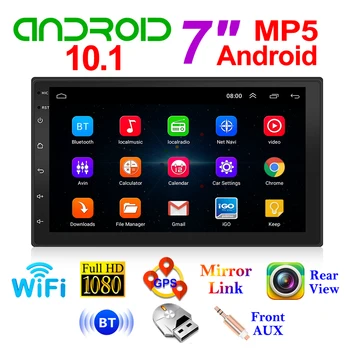 9210S Android 10.1 Automobilio Radijo Multimedia Vaizdo Grotuvas, 7 colių Ekranas, Auto Stereo Dvigubo 2 DIN WiFi GPS Galvos Vienetas Automobilio Stereo