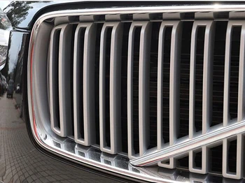 ABS Chrome Matinis Automobilio Bamperio Grotelių Liejimo Padengti Apdaila Lenktynių Grotelės VOLVO XC90 2016 2017 2018 Reikmenys, Automobilių Stilius