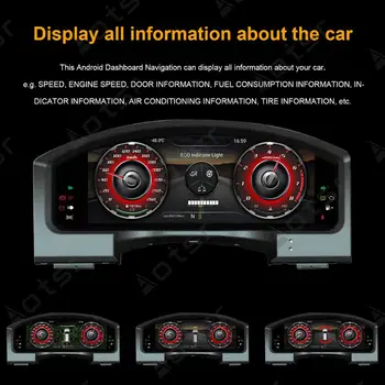 Android 9.0 Toyota Land Cruiser 2008-2019 Visą skystųjų kristalų (LCD) prietaisų skydelis asamblėjos automobilių navigacijos Multimedia Player Modifikacija