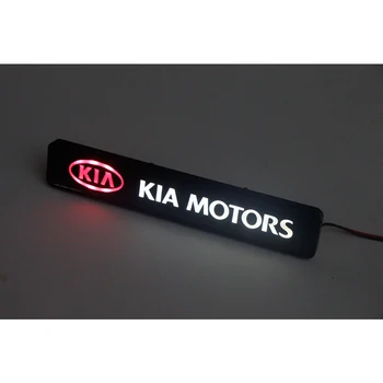 Automobilių lipdukas priekyje kapoto grotelės logotipą, LED dekoratyvinės šviesos KIA Cerato Sportage R K2 K3 K5 RIO 3 4 sorento Automobilių reikmenys