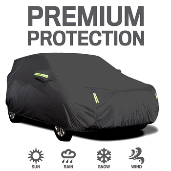 Automobilių Padengti Visą Sedanas Apima su šviesą Atspindinčios Juostelės nuo Saulės Apsauga, apsauga nuo dulkių&Vandeniui, UV Atsparus Įbrėžimams, Universalus